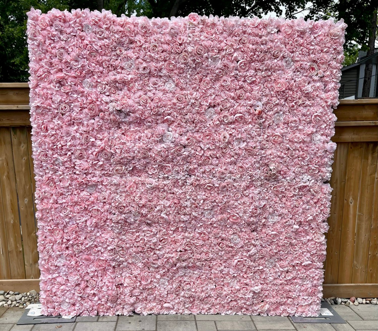 Pink Blush Flower Wall Rental