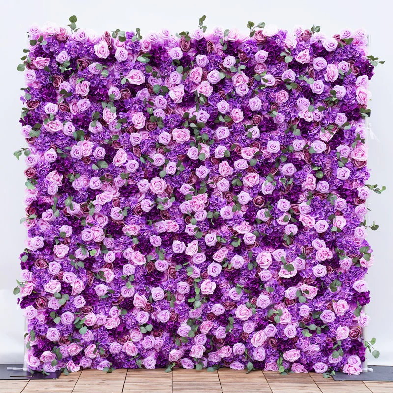 Purple Flower Wall - Peterborough Flower Wall Rentals